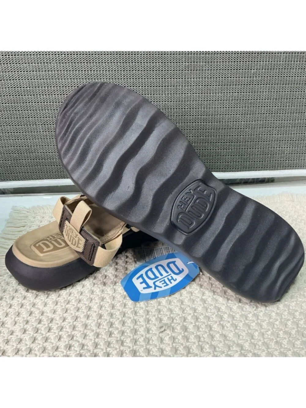 Hey Dude Carson Sandals Mens Size 11 Sport Mode Tan Brown Comfort Pool NEW